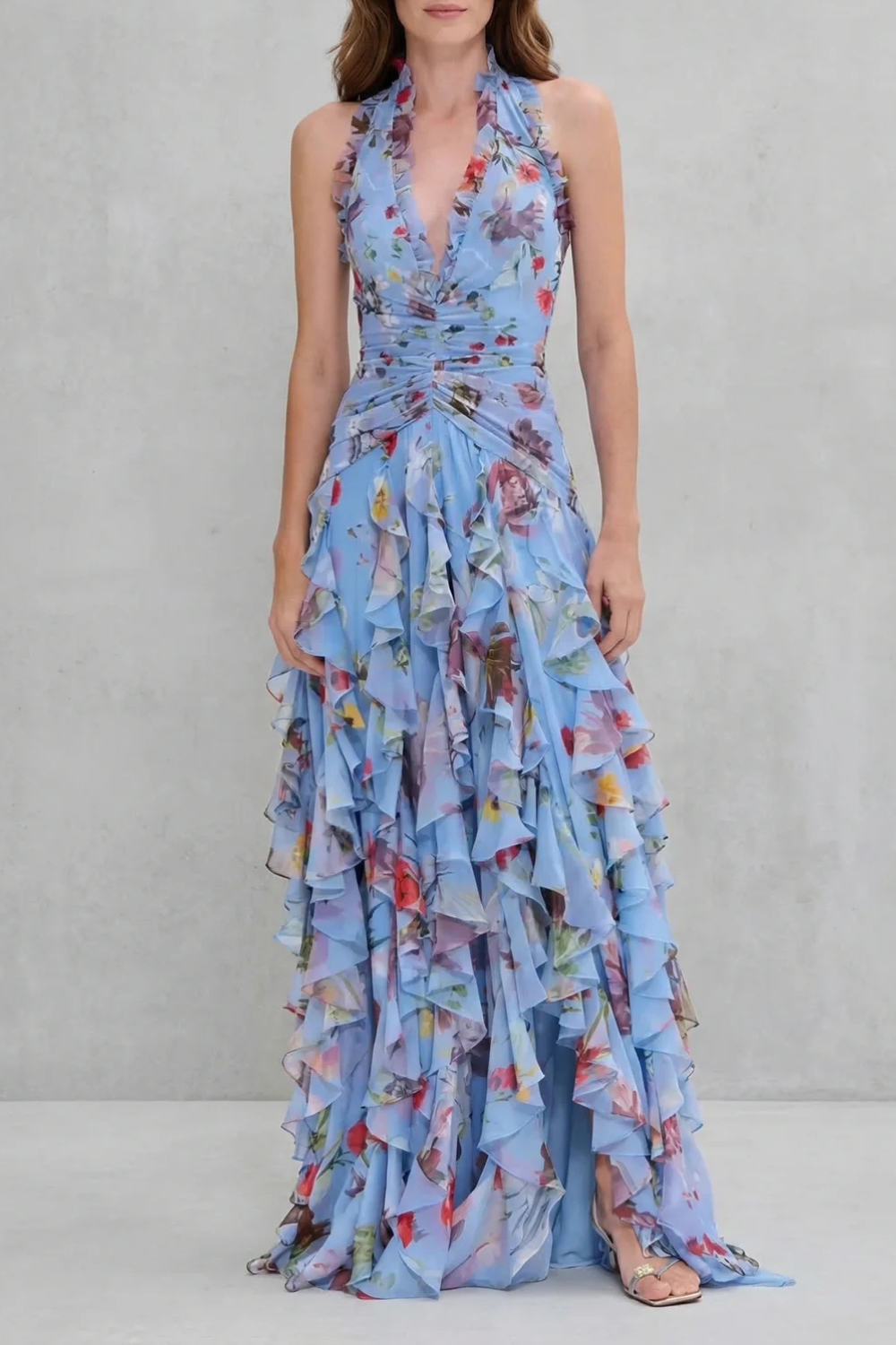 Floral Maxi Bodycon Dress – Elegant Warm-Weather Style