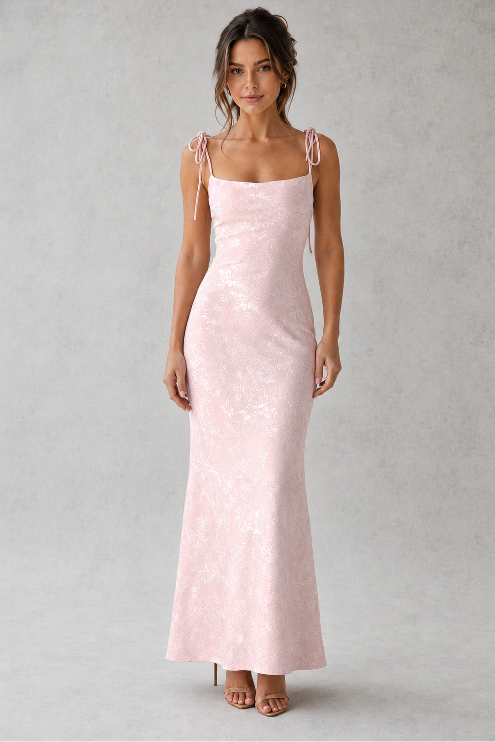 Floral Maxi Cowl Dress – Evening-Ready Elegance