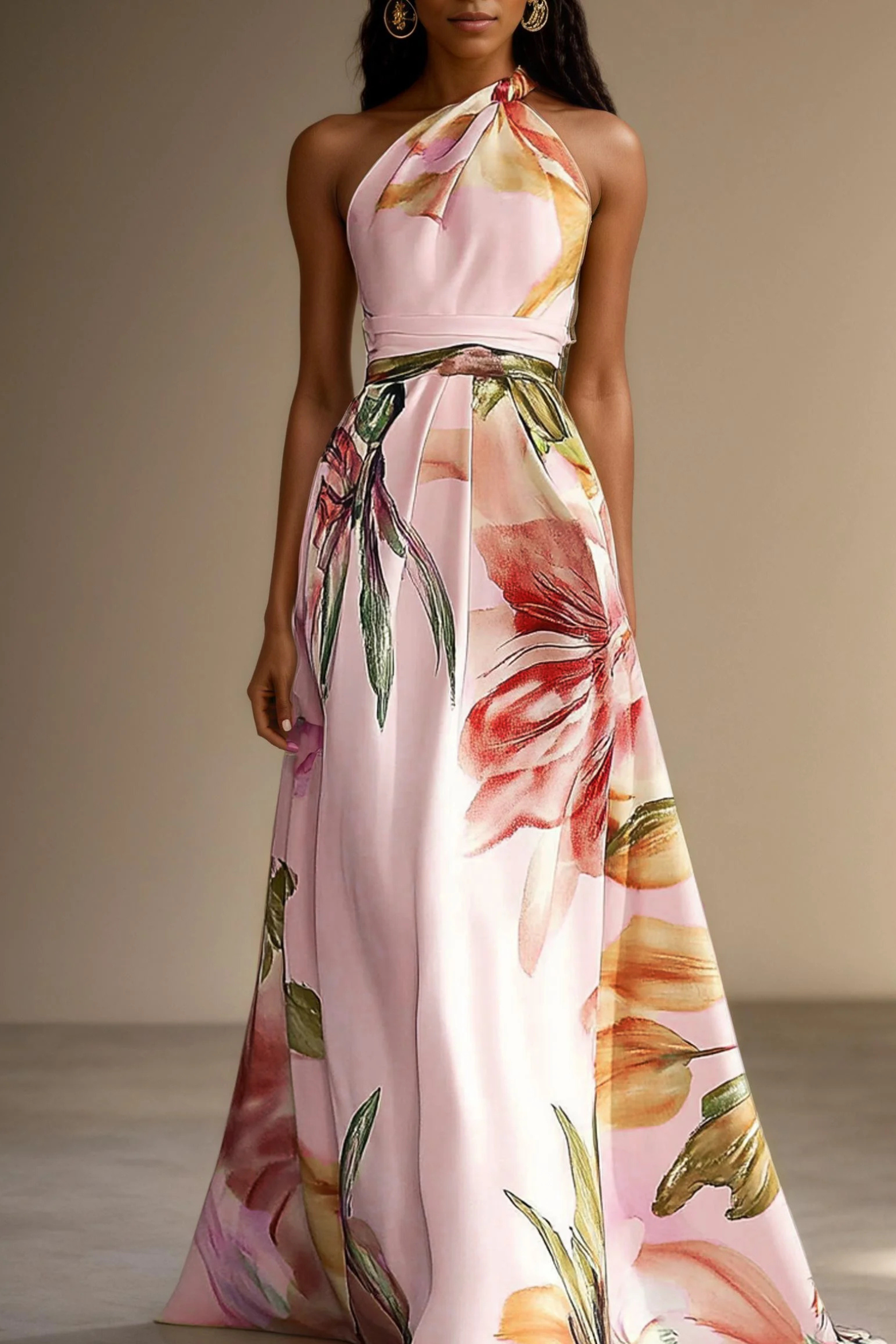 Floral Maxi One-Shoulder Wedding Guest Dress – Polished Warm-Weather Look