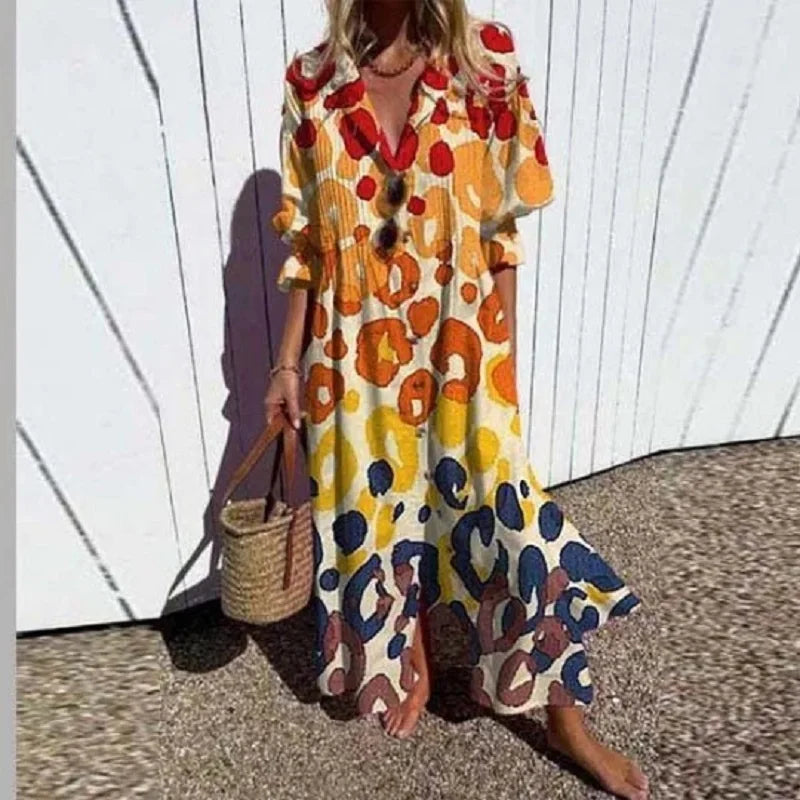 Floral Maxi V-Neckline Jumpsuit – Effortless Summer Silhouette