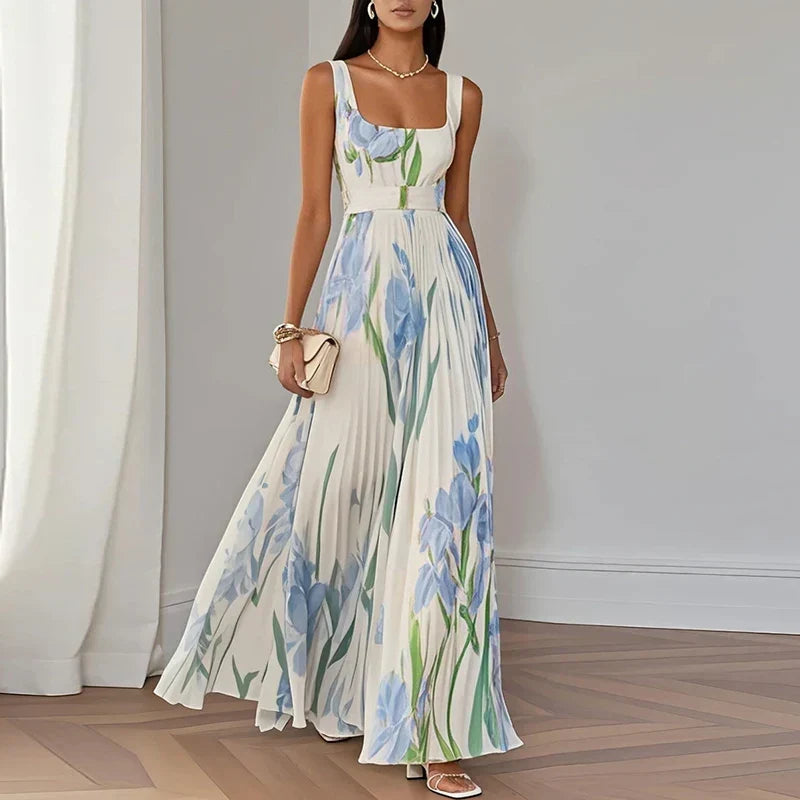 Floral Maxi Wrap Dress – Elegant Occasion Silhouette
