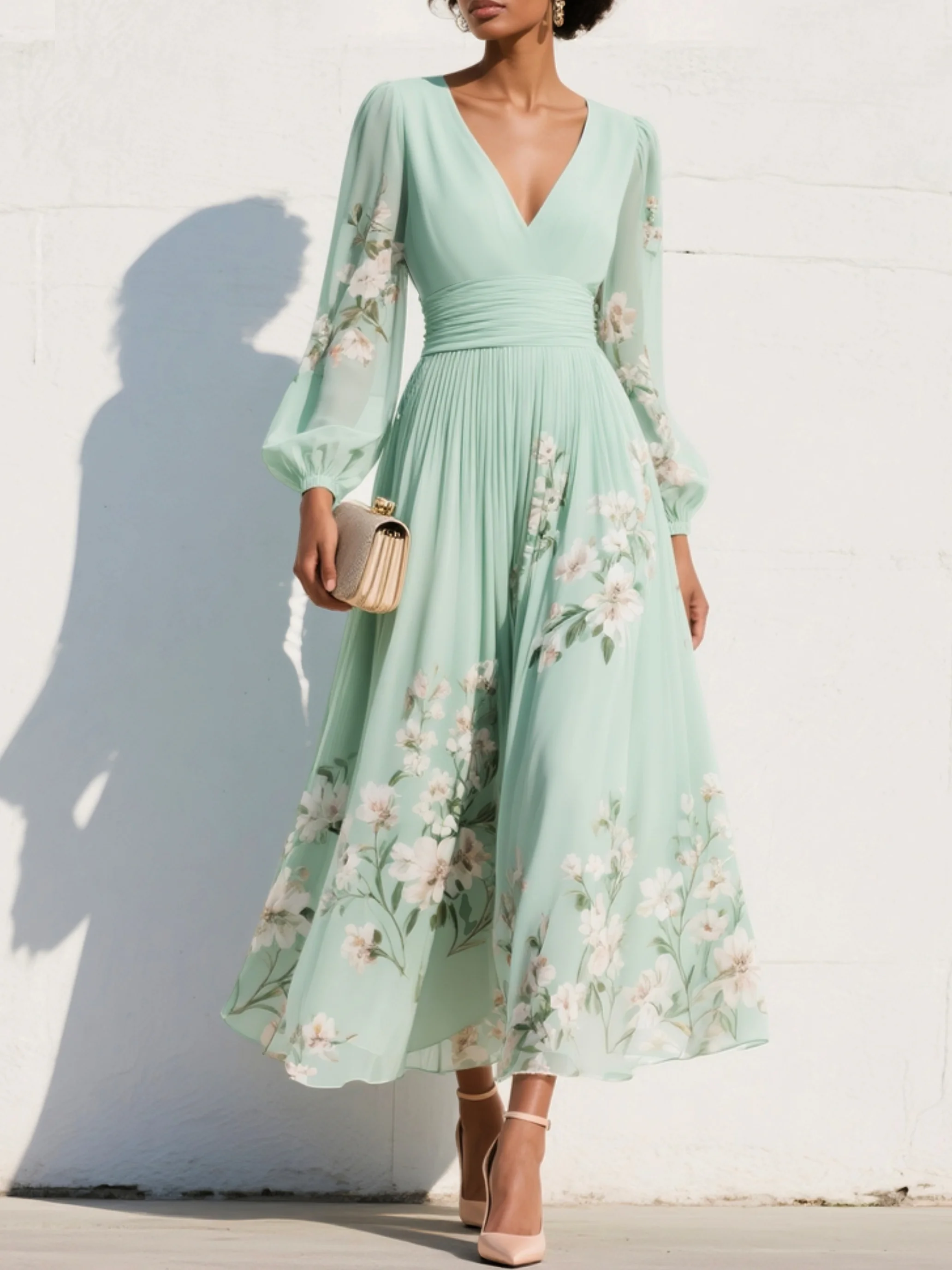 Floral Midi A-Line Dress – Easy Everyday Style