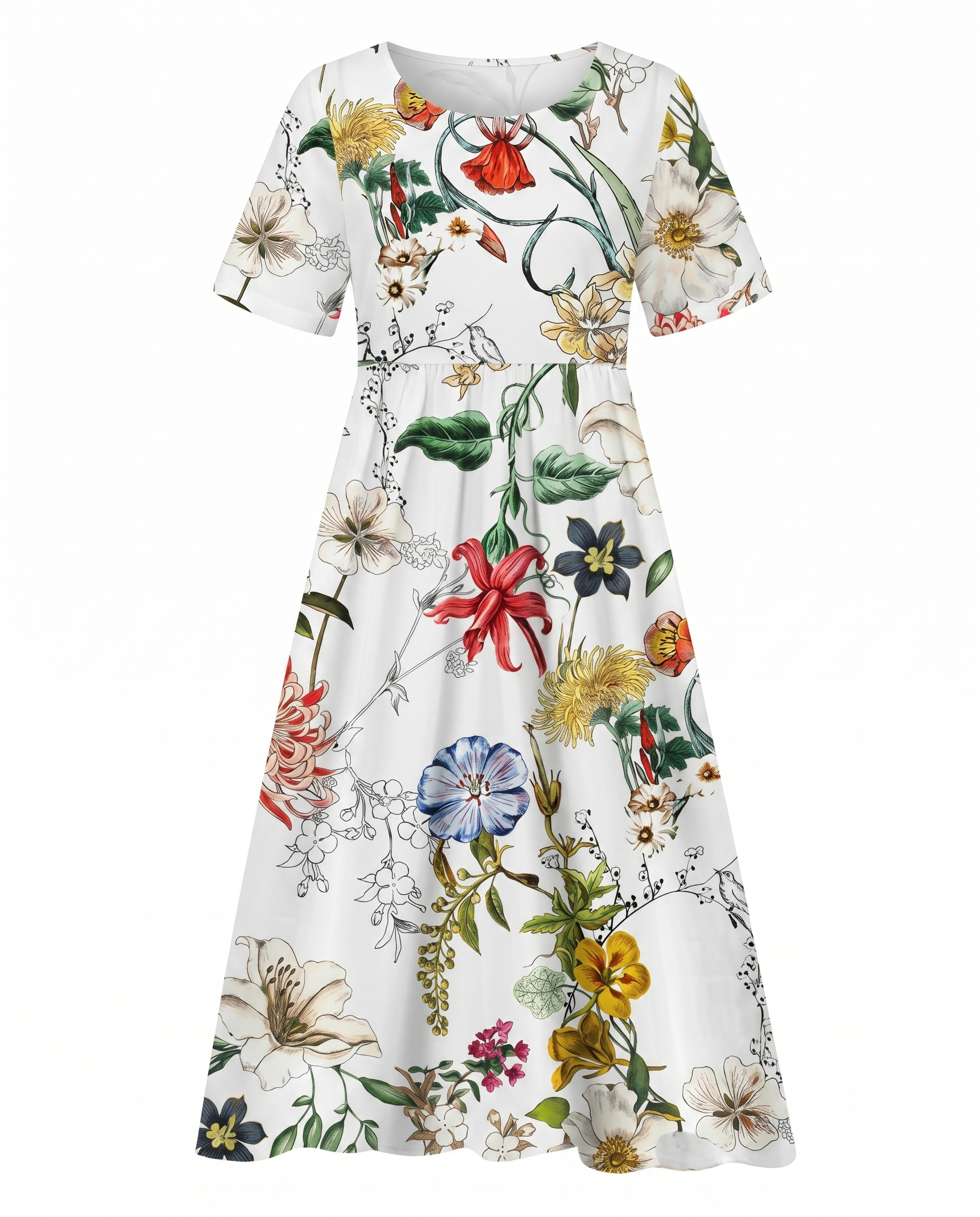 Floral Midi A-Line Jumpsuit – Relaxed Holiday Look