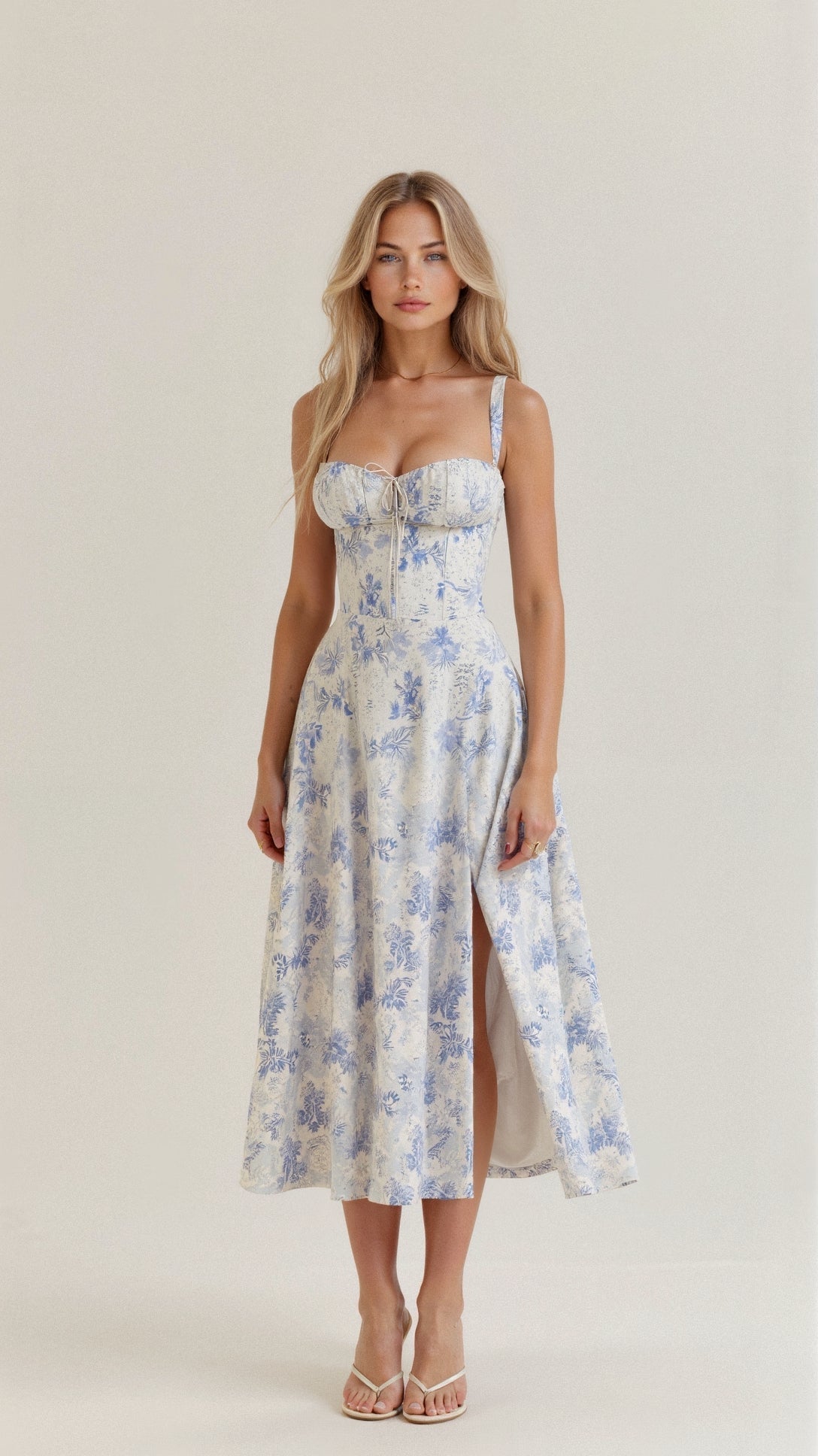 Floral Midi Dress – Evening-Ready Elegance