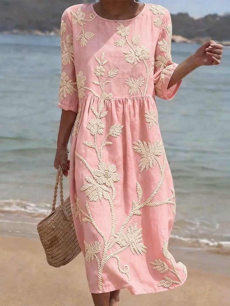 Floral Midi Dress – Relaxed Daytime Look