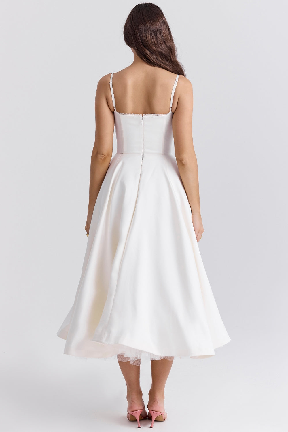 Floral Midi Skater Dress – Elegant Occasion Silhouette