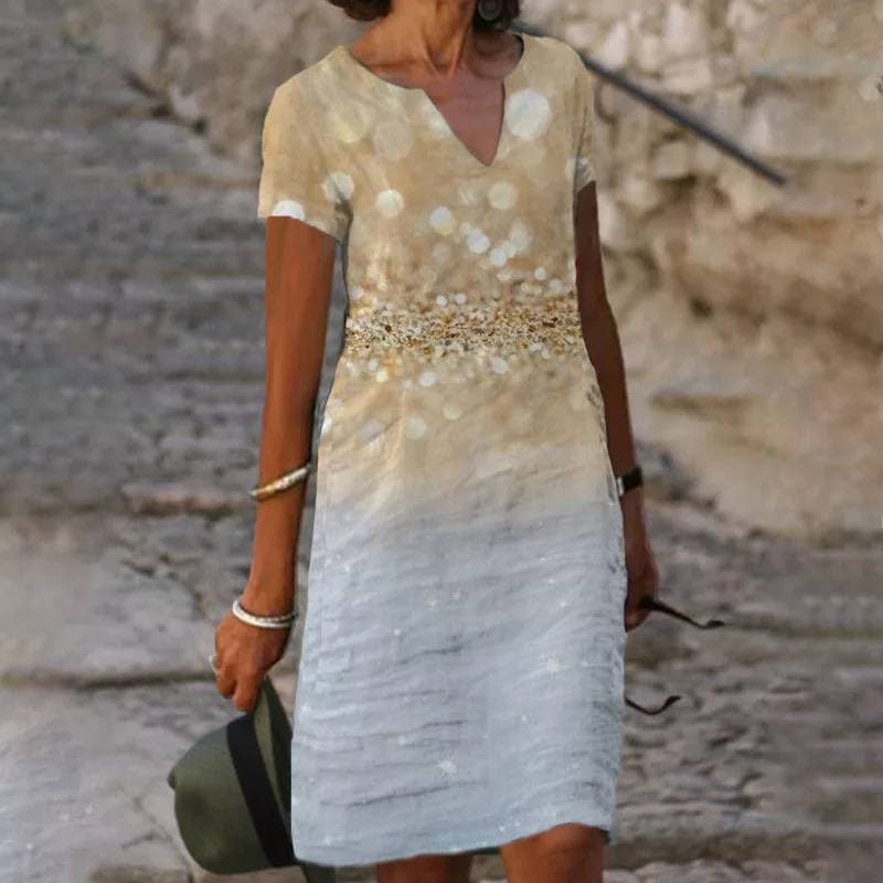 Floral Midi V-Neckline Dress – Easy Warm-Weather Style