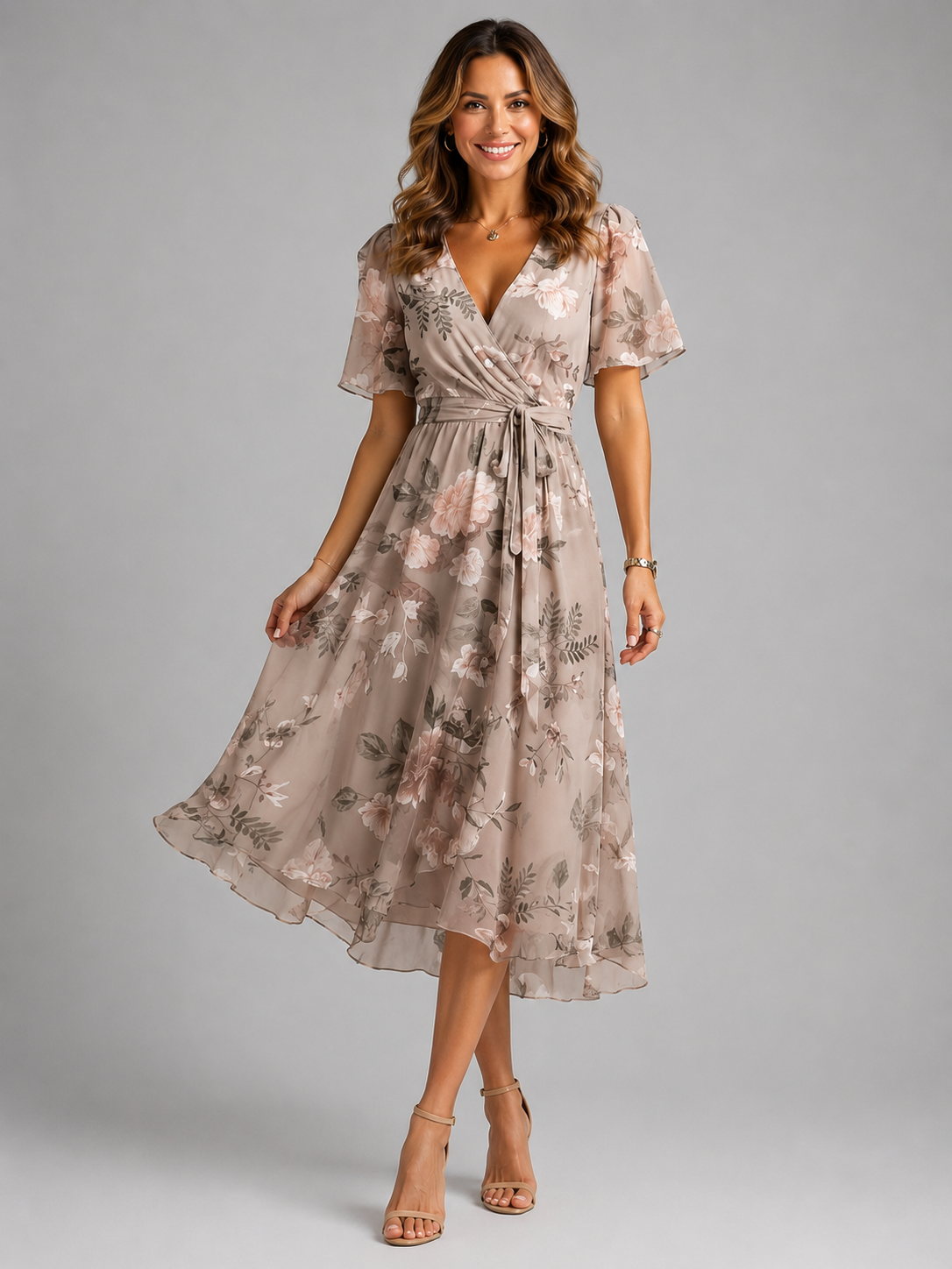 Floral Midi Wrap Dress – Easy Everyday Style