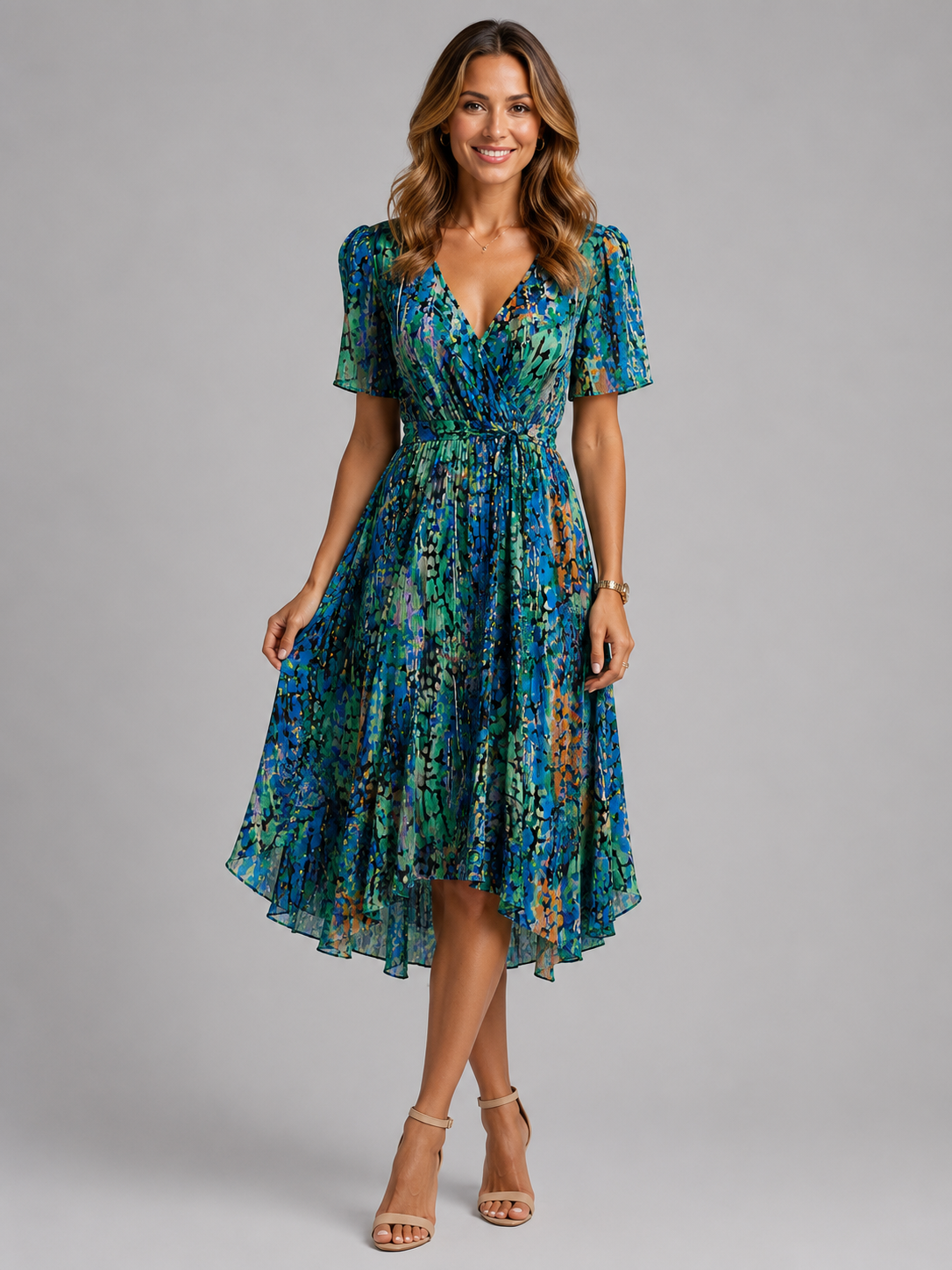 Floral Midi Wrap Dress – Easy Everyday Style