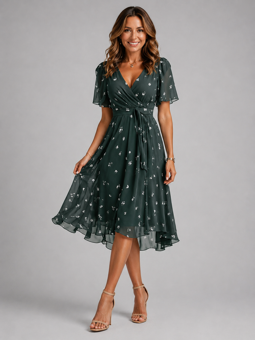 Floral Midi Wrap Dress – Easy Everyday Style