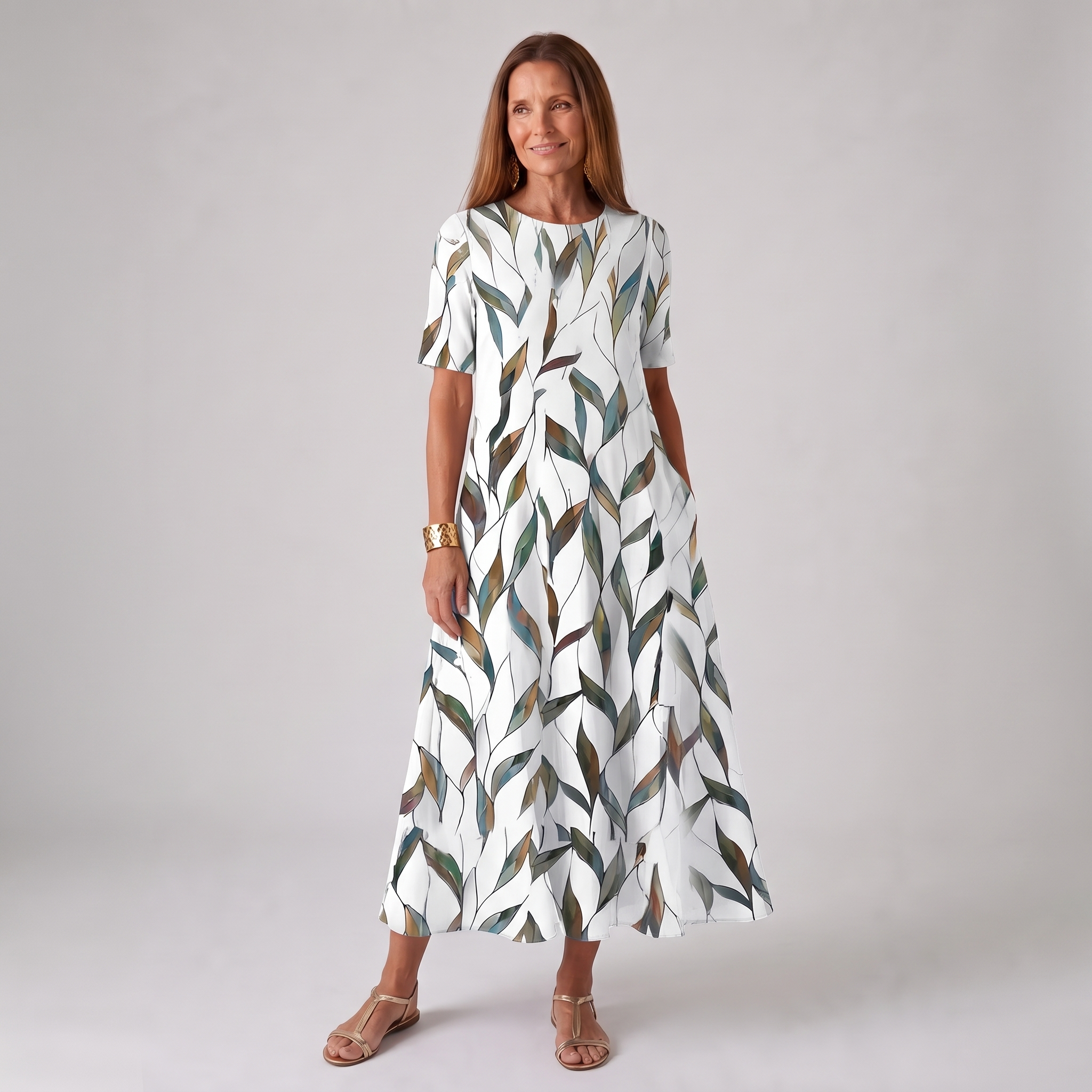 Floral Round-Neck Dress – Effortless Summer Style