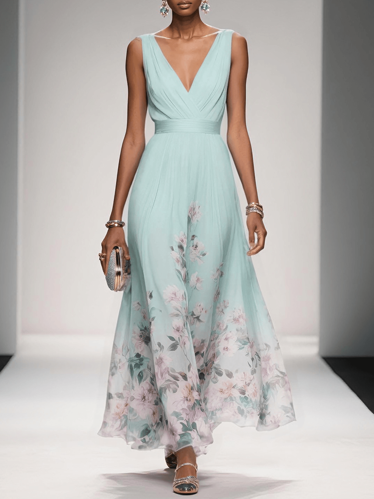 Floral Wrap Jumpsuit – Elegant Occasion Silhouette