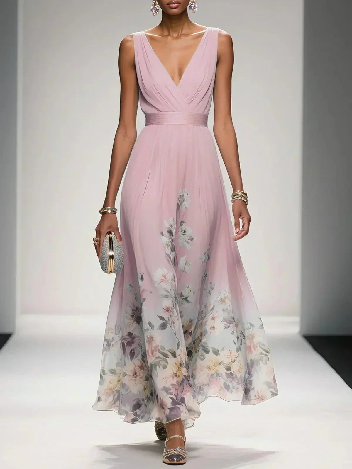 Floral Wrap Jumpsuit – Elegant Occasion Silhouette
