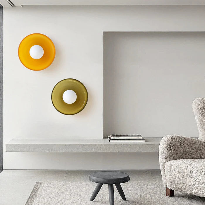 Glass Flush Mount Ceiling Light Fixture – Modern Round Ceiling Light