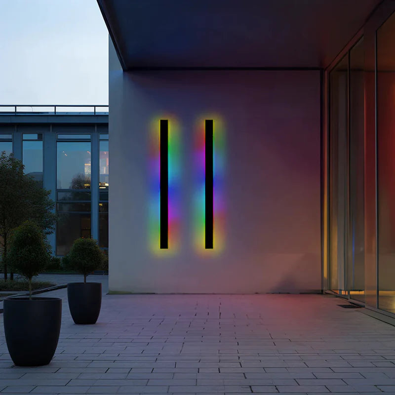 LED Outdoor Wall Light Fixture – Modern Waterproof Linear Exterior Wall Light