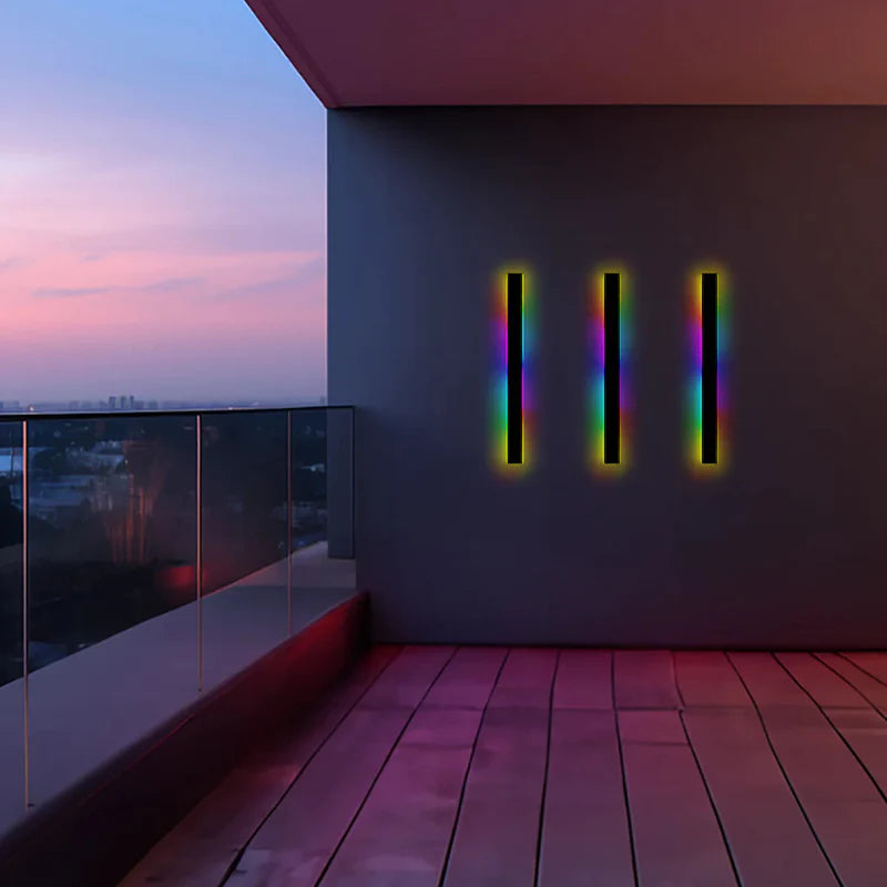 LED Outdoor Wall Light Fixture – Modern Waterproof Linear Exterior Wall Light