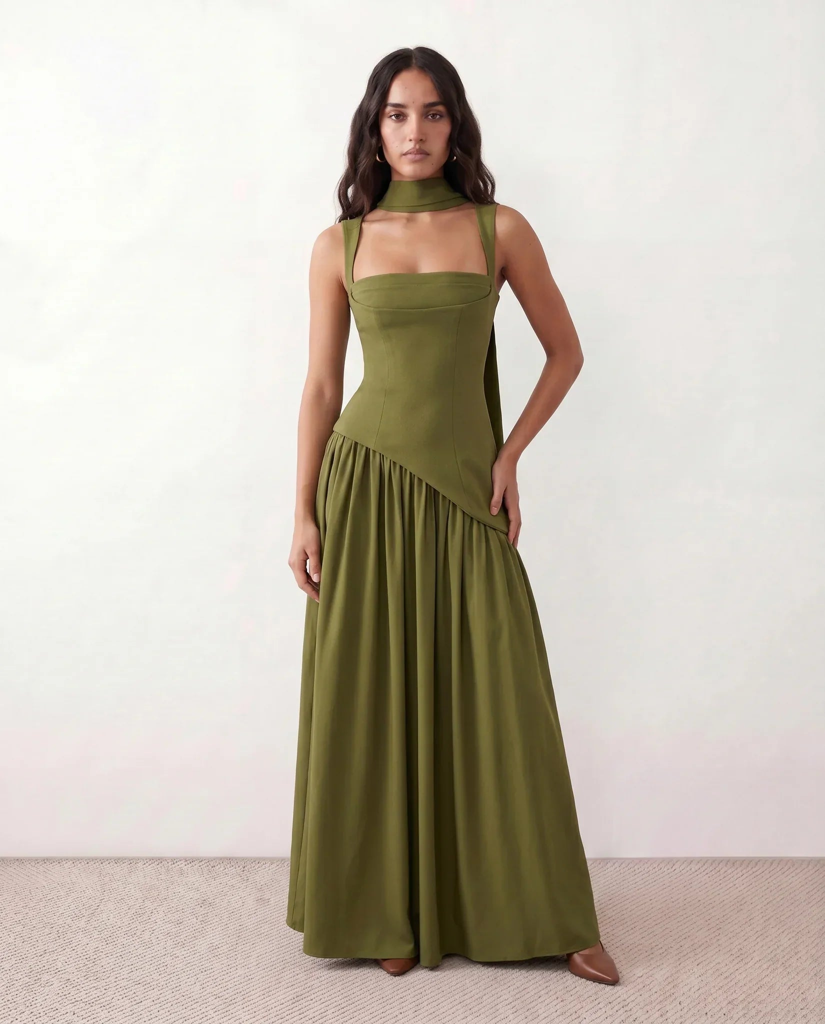 Lace Maxi A-Line Dress – Elegant Warm-Weather Style