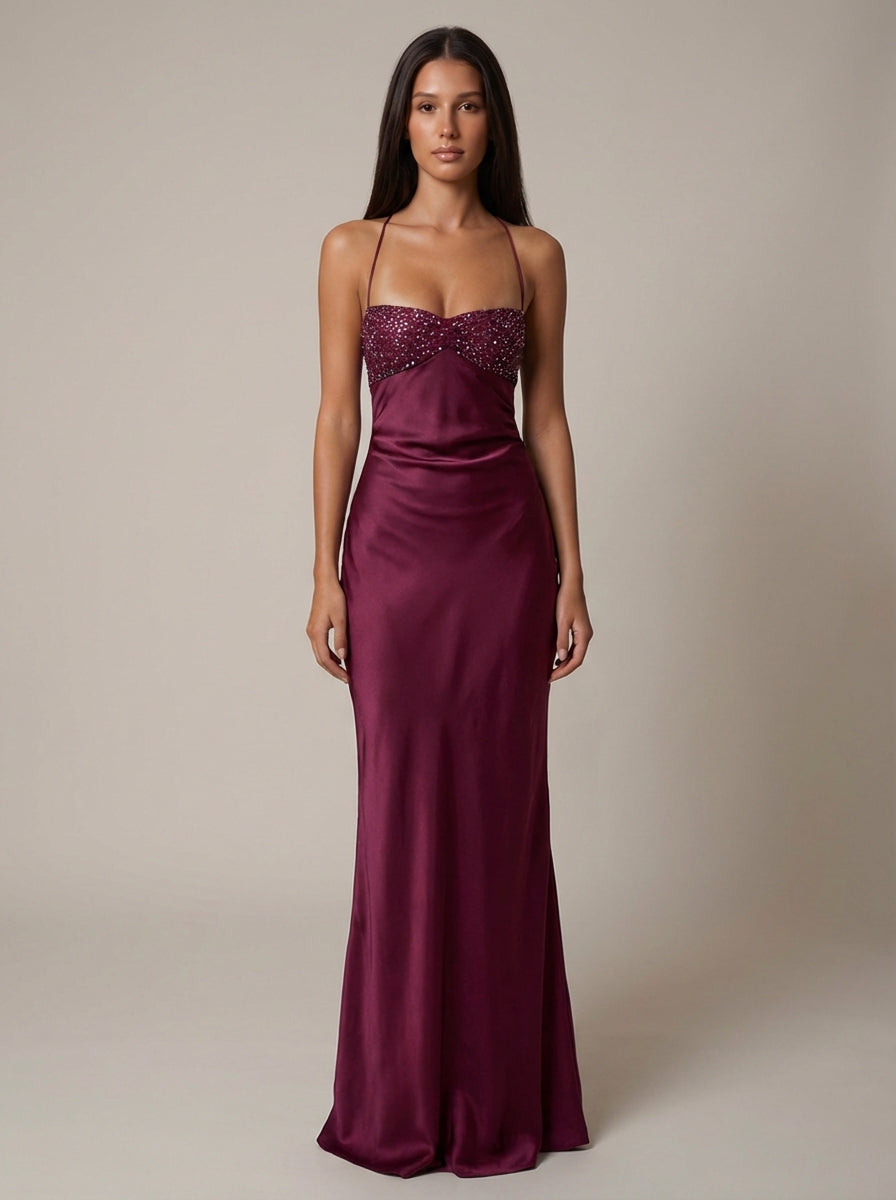 Lace Maxi Sweetheart Dress – Evening-Ready Elegance