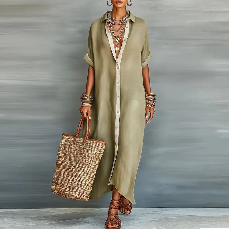 Maxi Collared Dress – Refined Everyday Ease