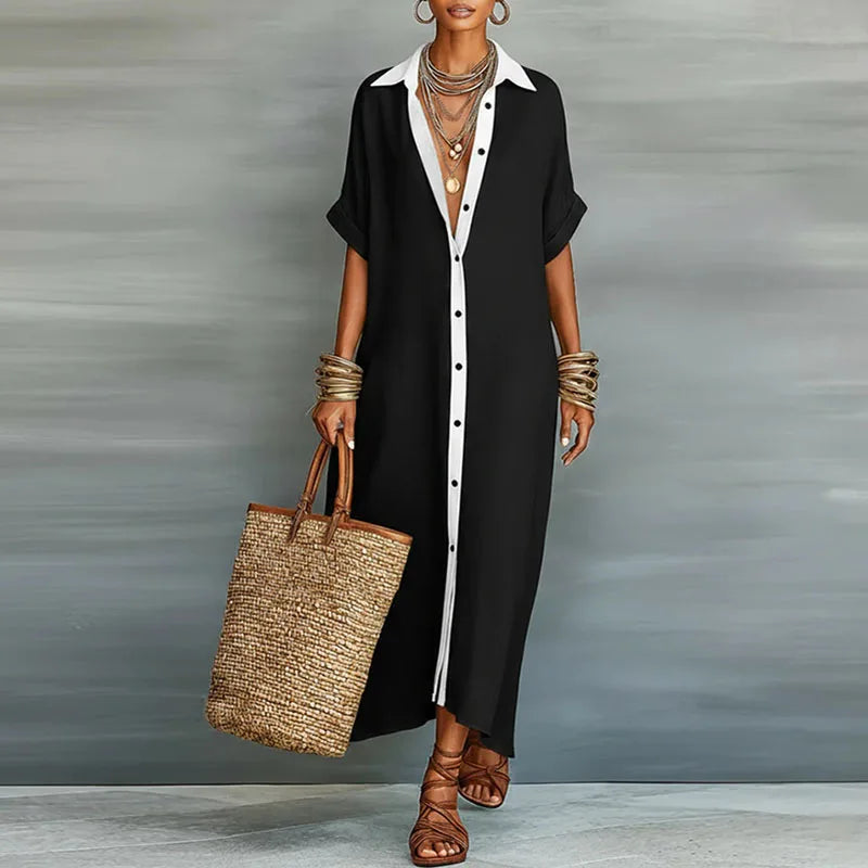 Maxi Collared Dress – Refined Everyday Ease