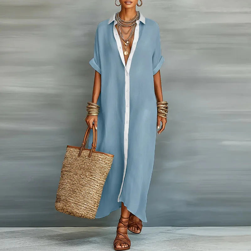 Maxi Collared Dress – Refined Everyday Ease