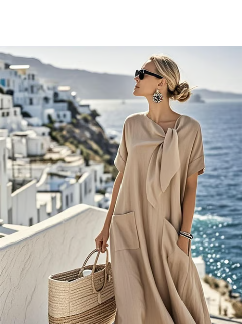 Maxi Round-Neck Dress – Effortless Summer Style