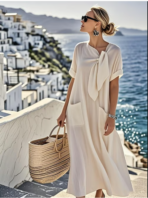 Maxi Round-Neck Dress – Effortless Summer Style