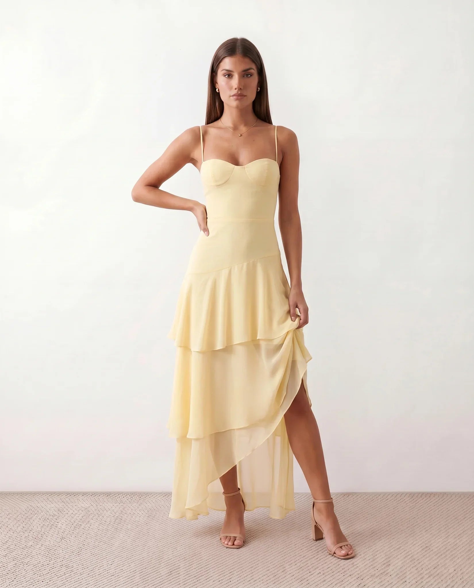 Maxi Tiered Wedding Guest Dress – Effortless Elegance