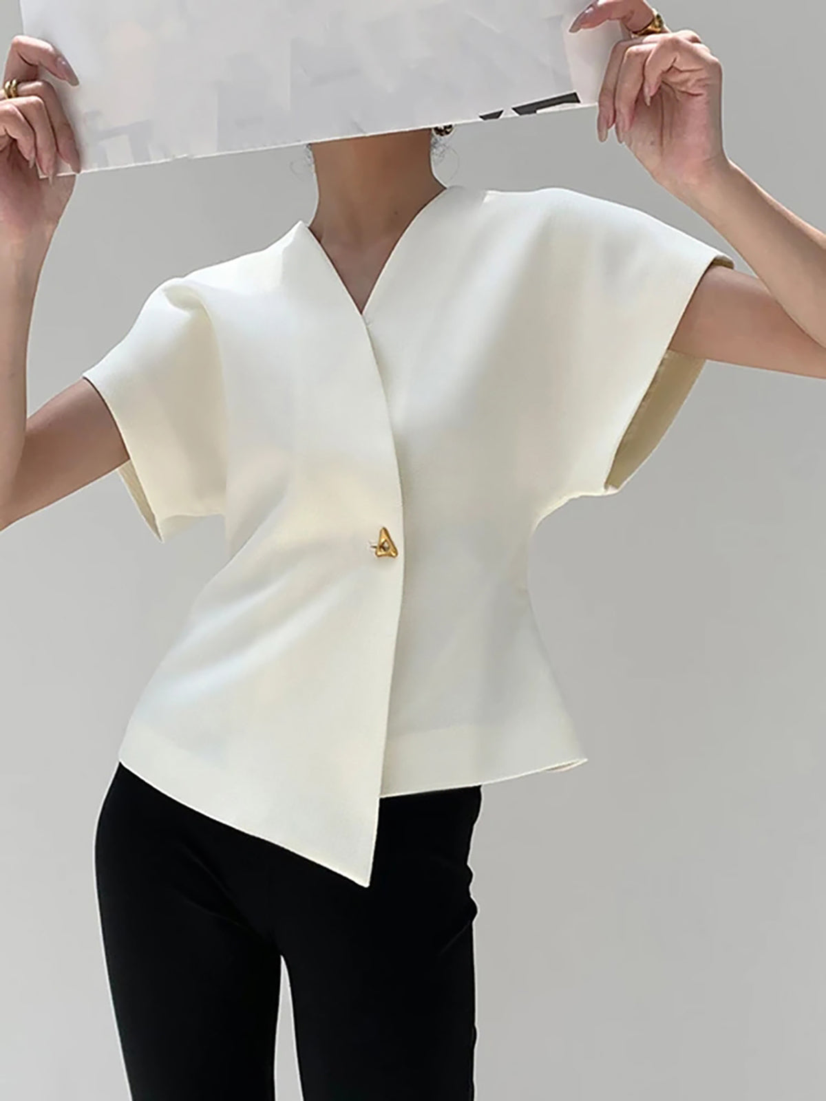 Maxi V-Neckline Blouse – Refined Everyday Ease