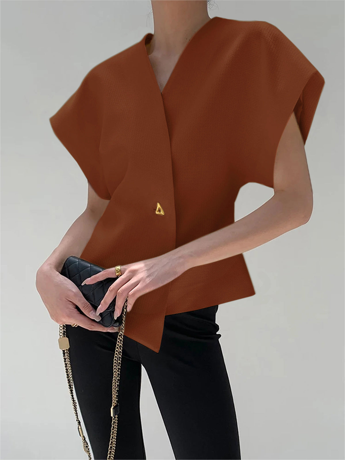 Maxi V-Neckline Blouse – Refined Everyday Ease