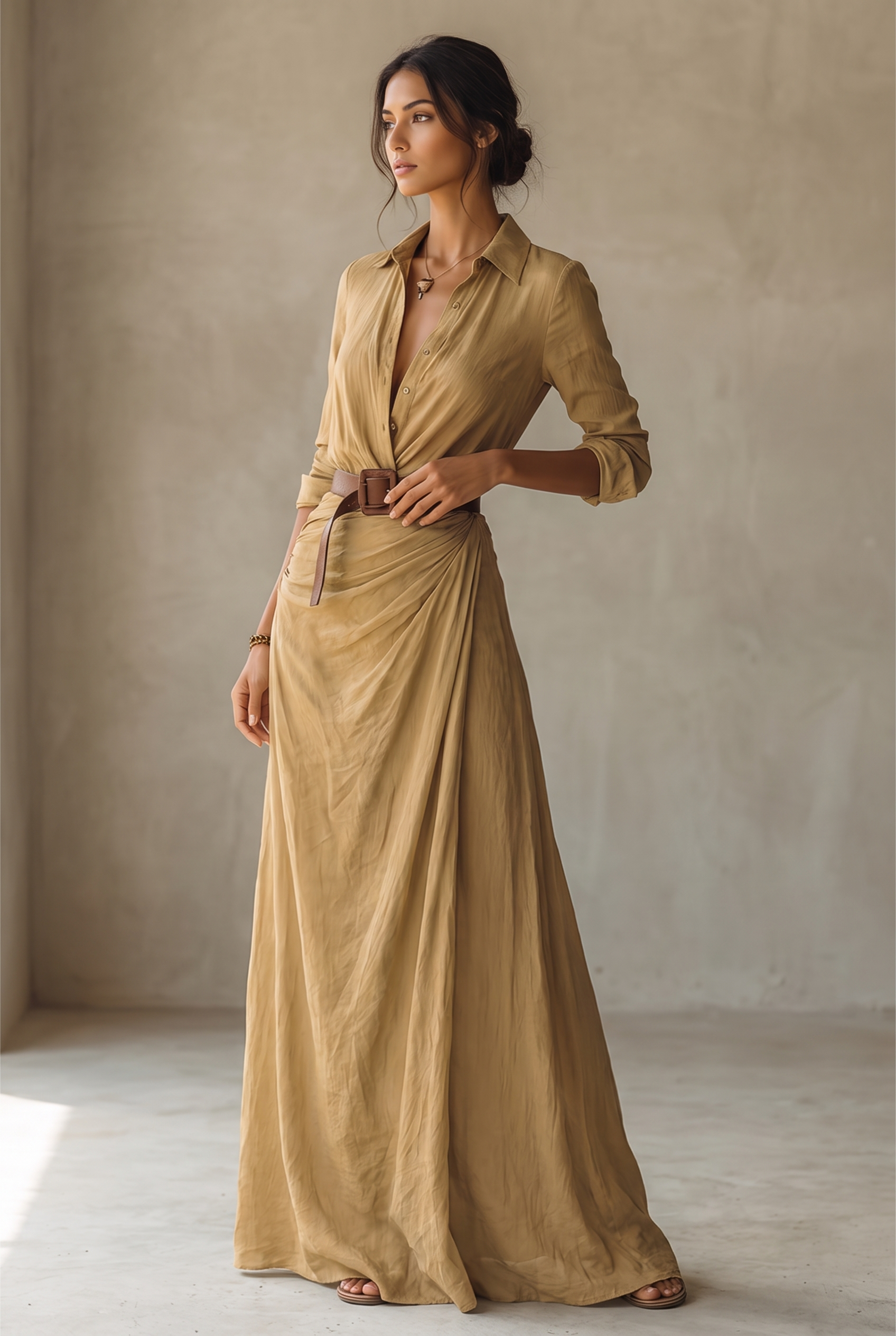 Maxi V-Neckline Dress – Smart Everyday Style