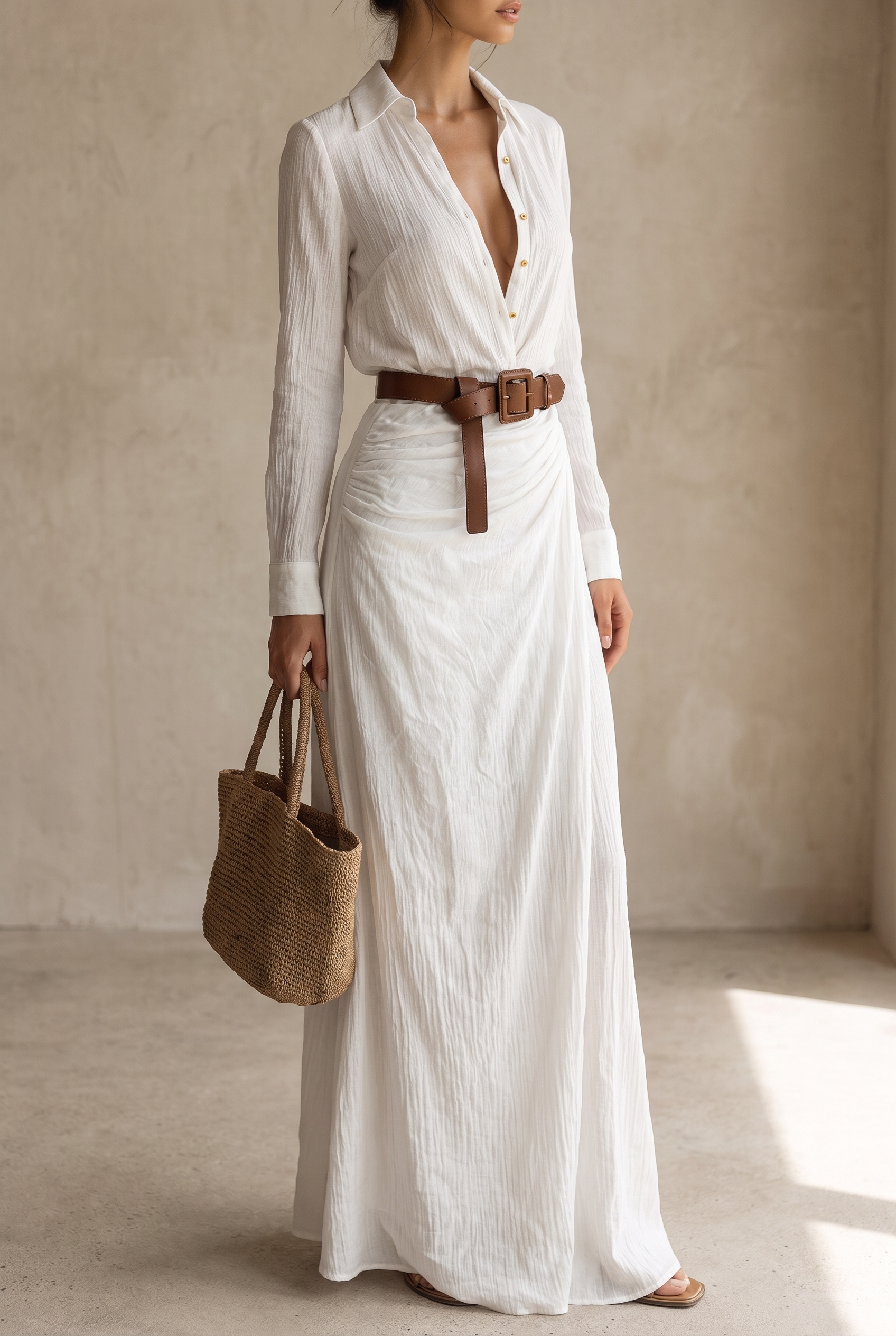 Maxi V-Neckline Dress – Smart Everyday Style