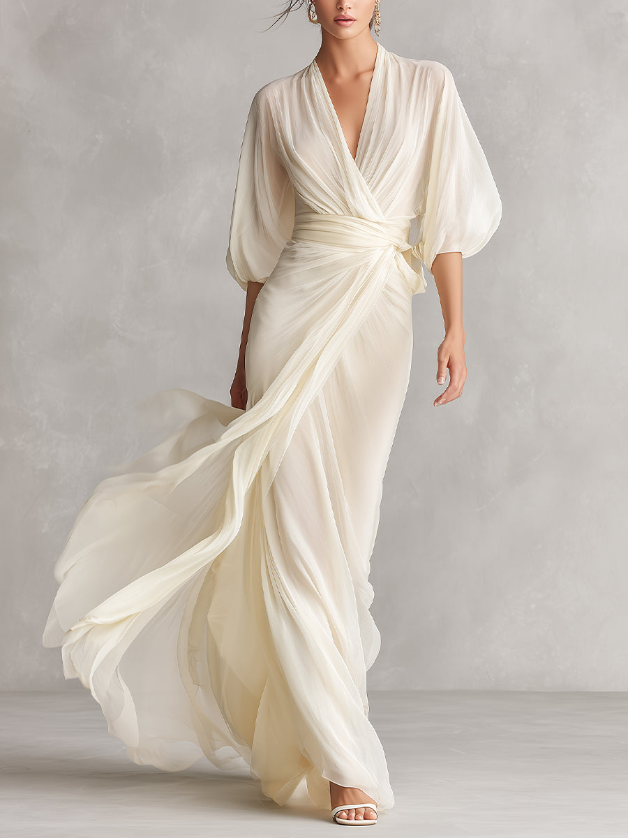 Maxi Wrap Dress – Elegant Occasion Silhouette