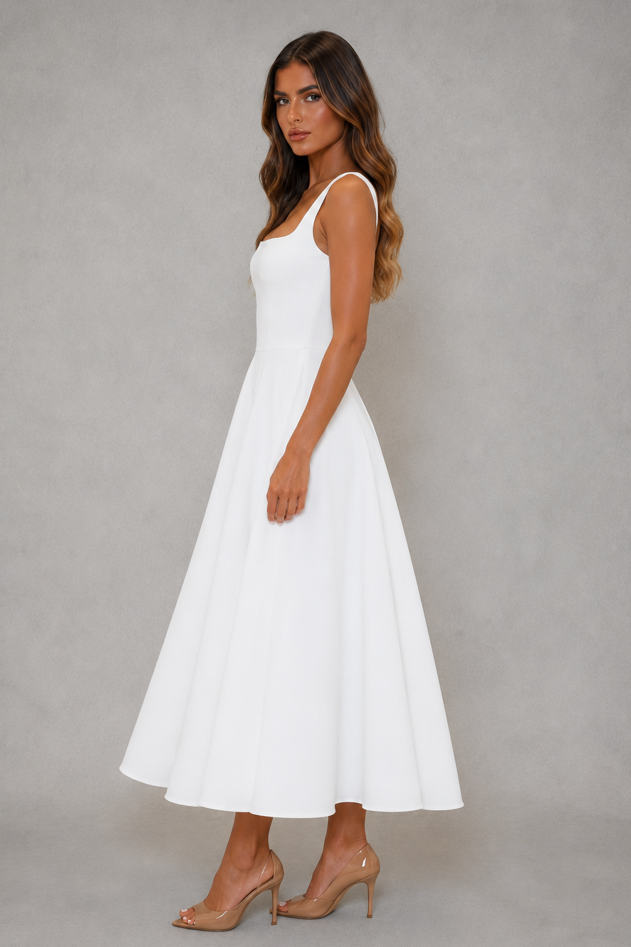 Midi A-Line Dress – Smart Everyday Style
