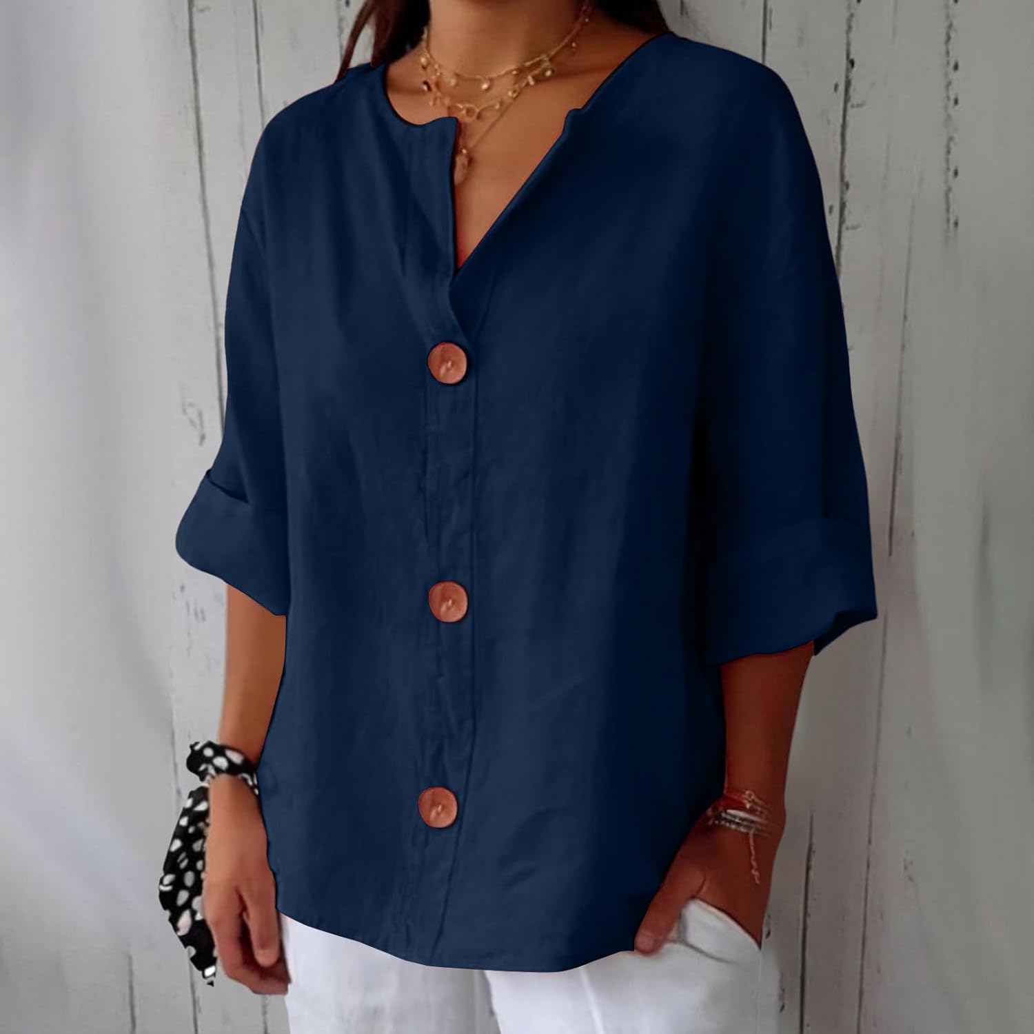 Midi Collared Blouse – Elegant Occasion Silhouette