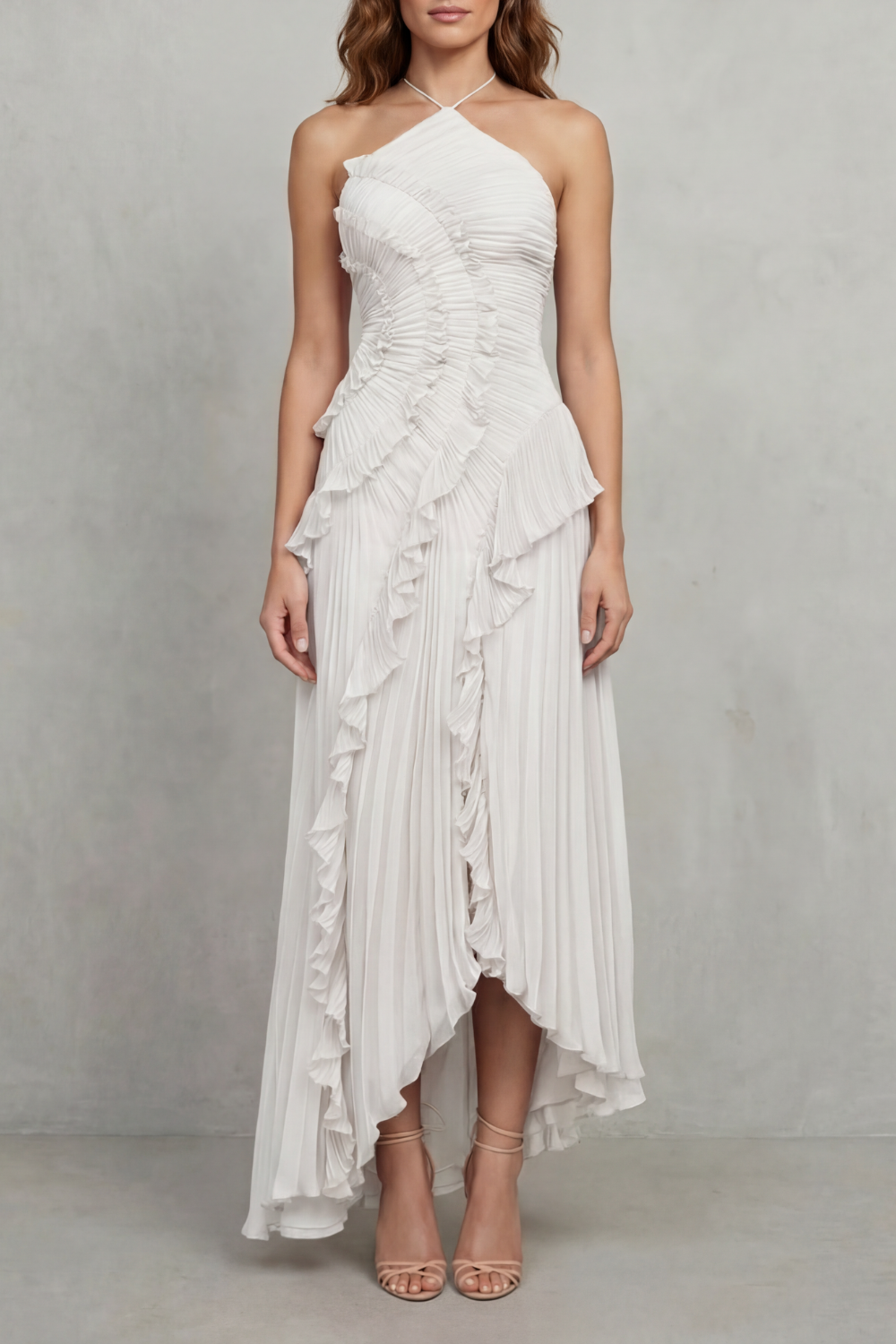 Midi One-Shoulder Dress – Evening-Ready Elegance