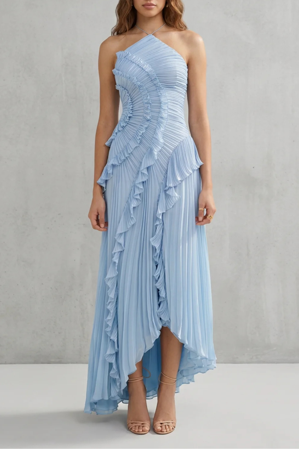 Midi One-Shoulder Dress – Evening-Ready Elegance