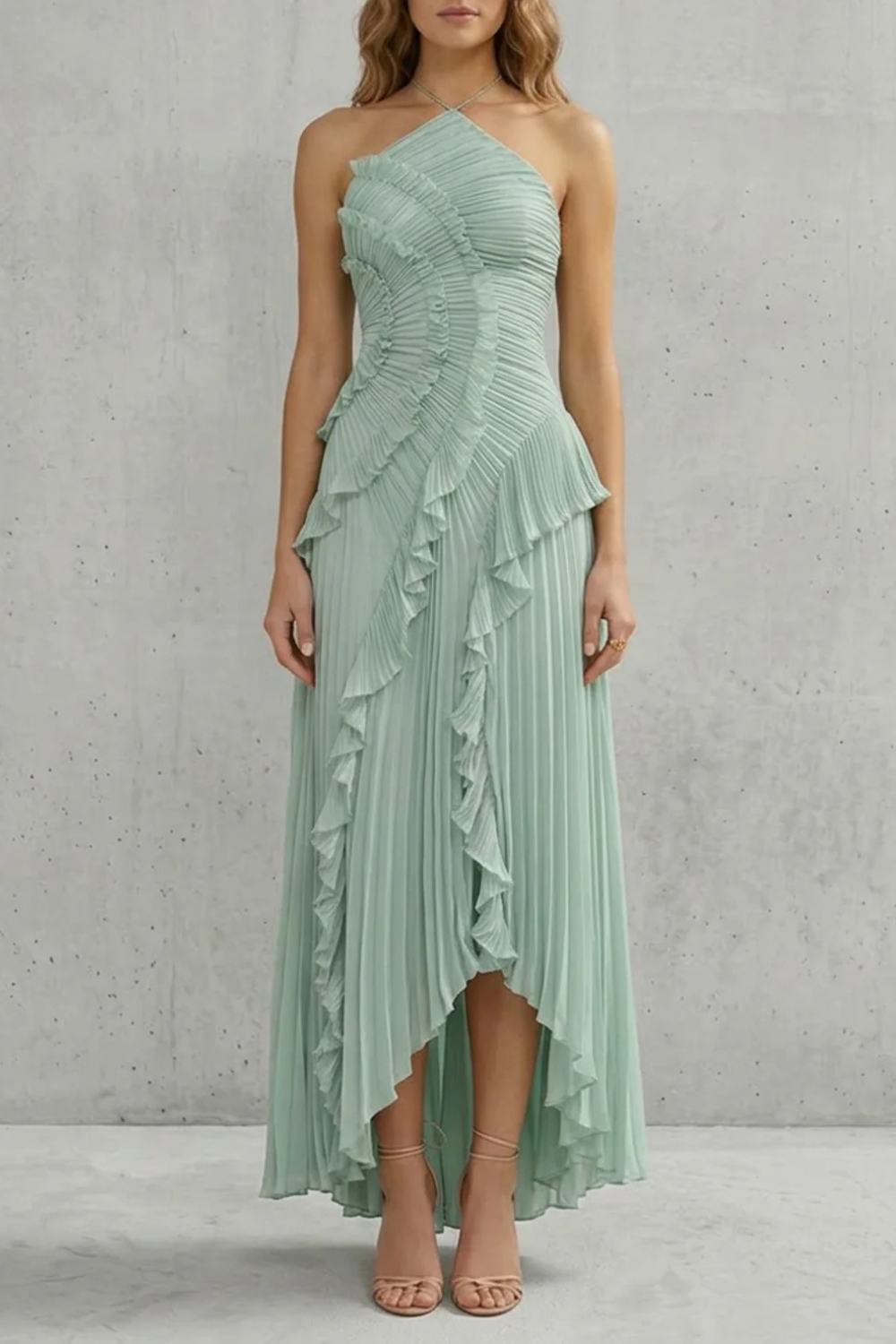 Midi One-Shoulder Dress – Evening-Ready Elegance