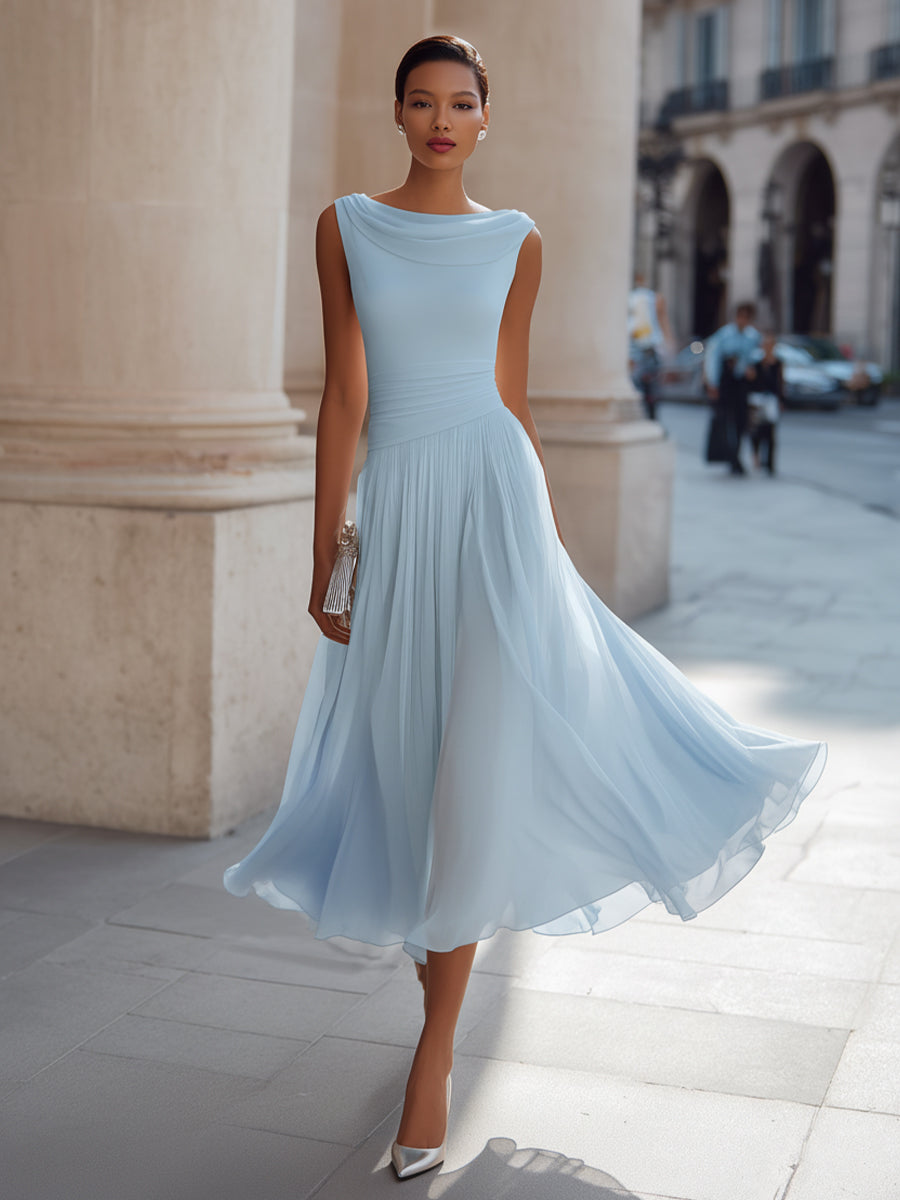 Midi Pleated Dress – Elegant Occasion Silhouette
