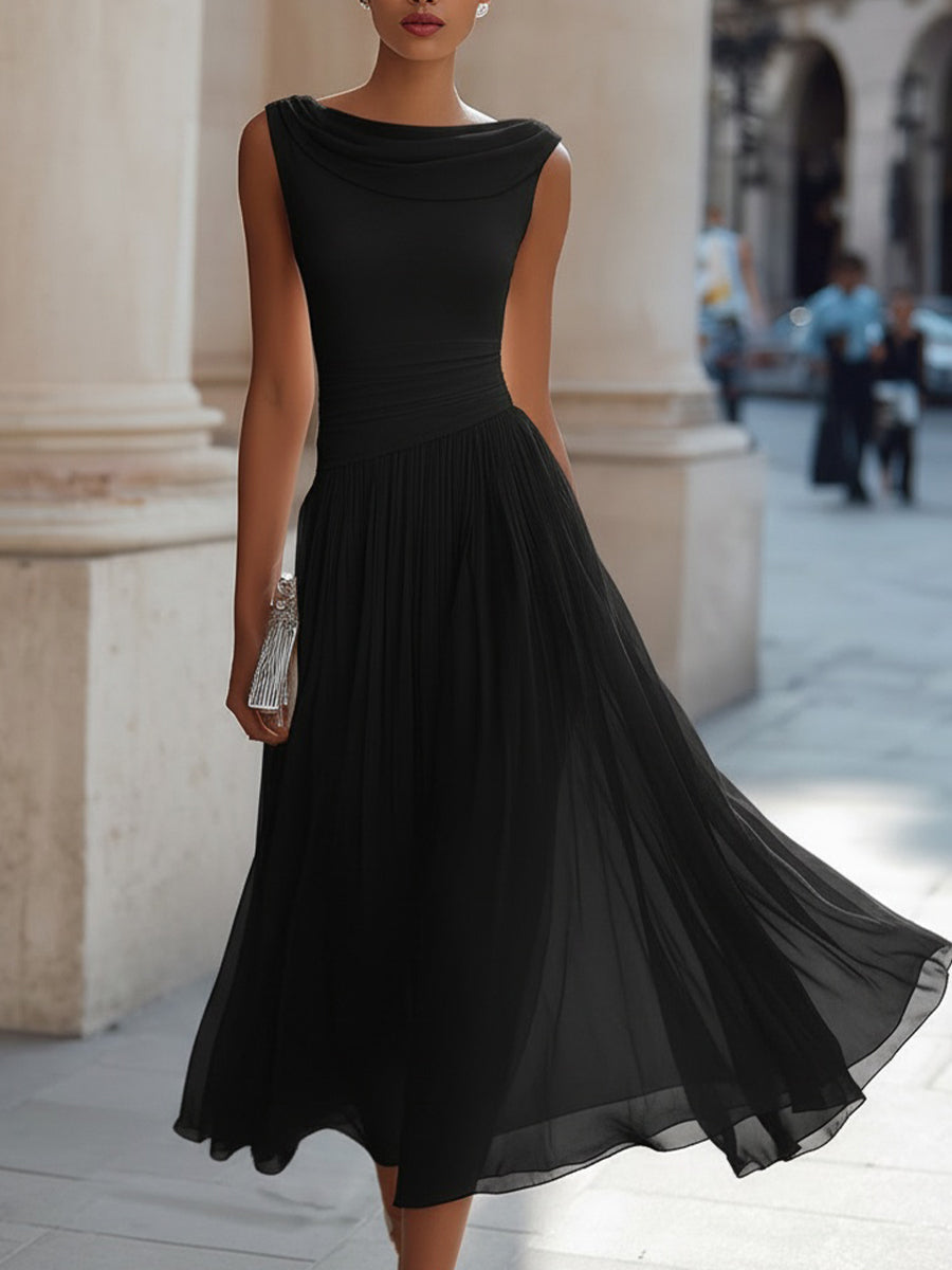 Midi Pleated Dress – Elegant Occasion Silhouette