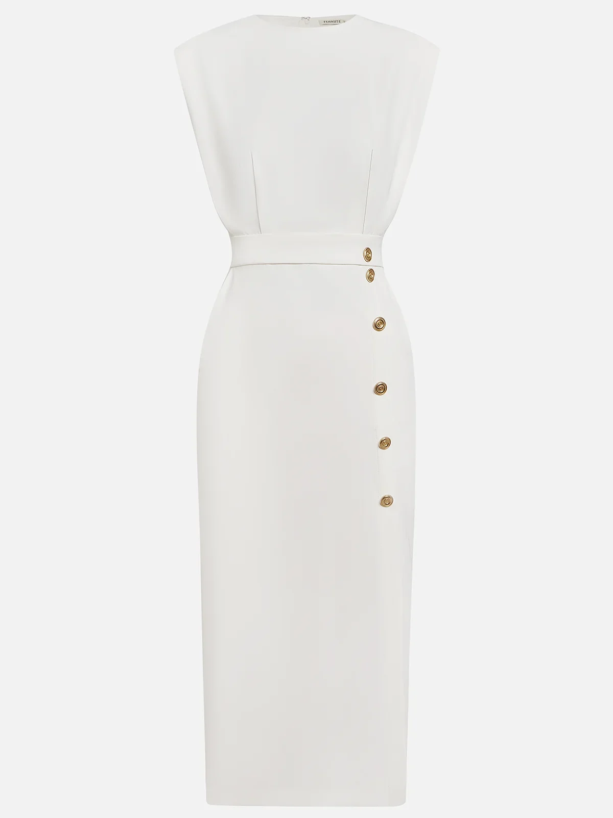 Midi Round-Neck Dress – Elegant Warm-Weather Look