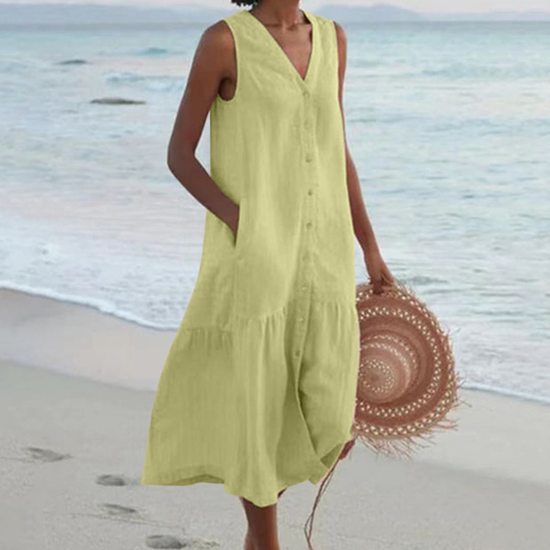 Midi Tiered Dress – Relaxed Holiday Look