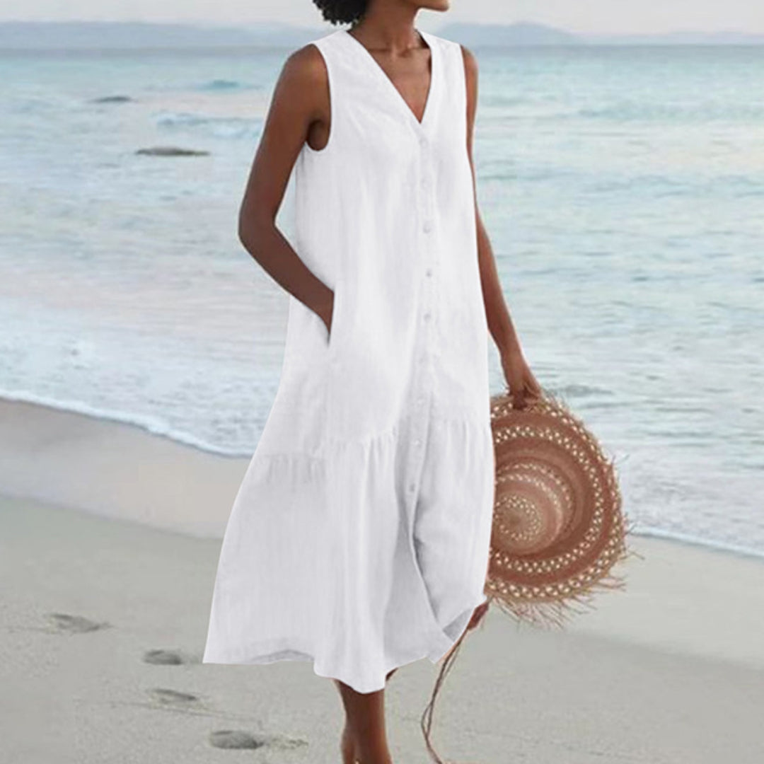 Midi Tiered Dress – Relaxed Holiday Look