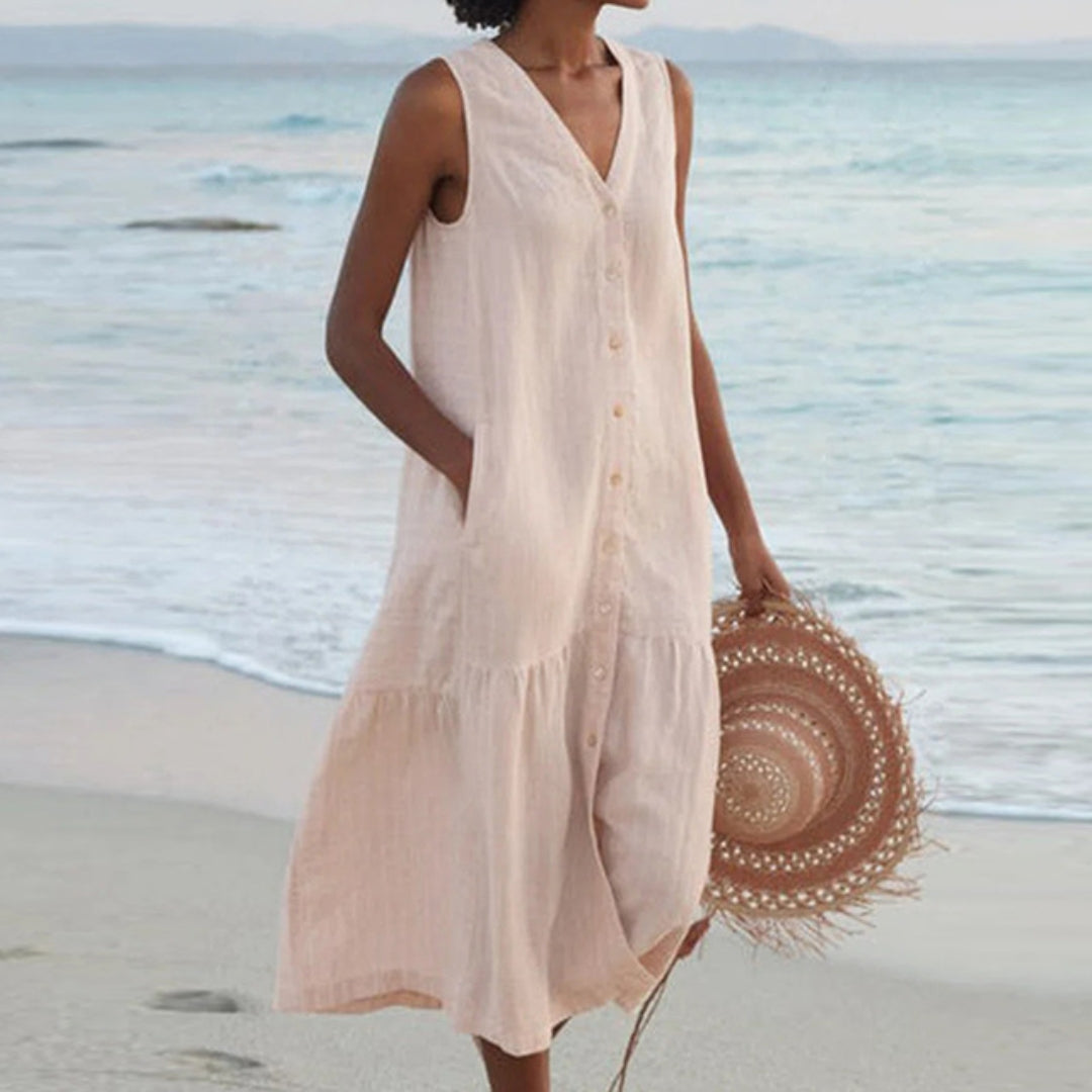Midi Tiered Dress – Relaxed Holiday Look