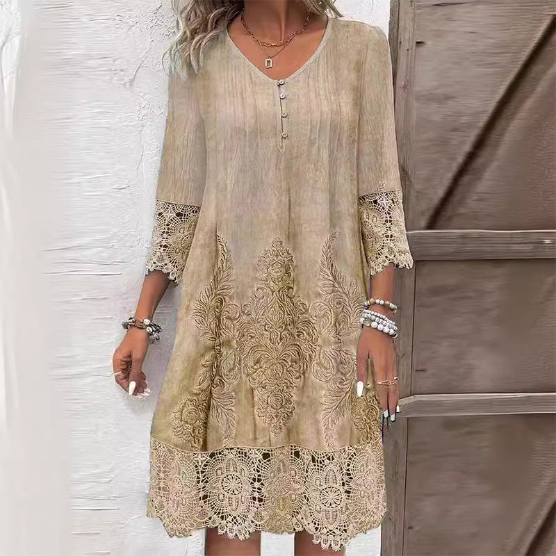 Midi V-Neck Dress – Effortless Summer Style