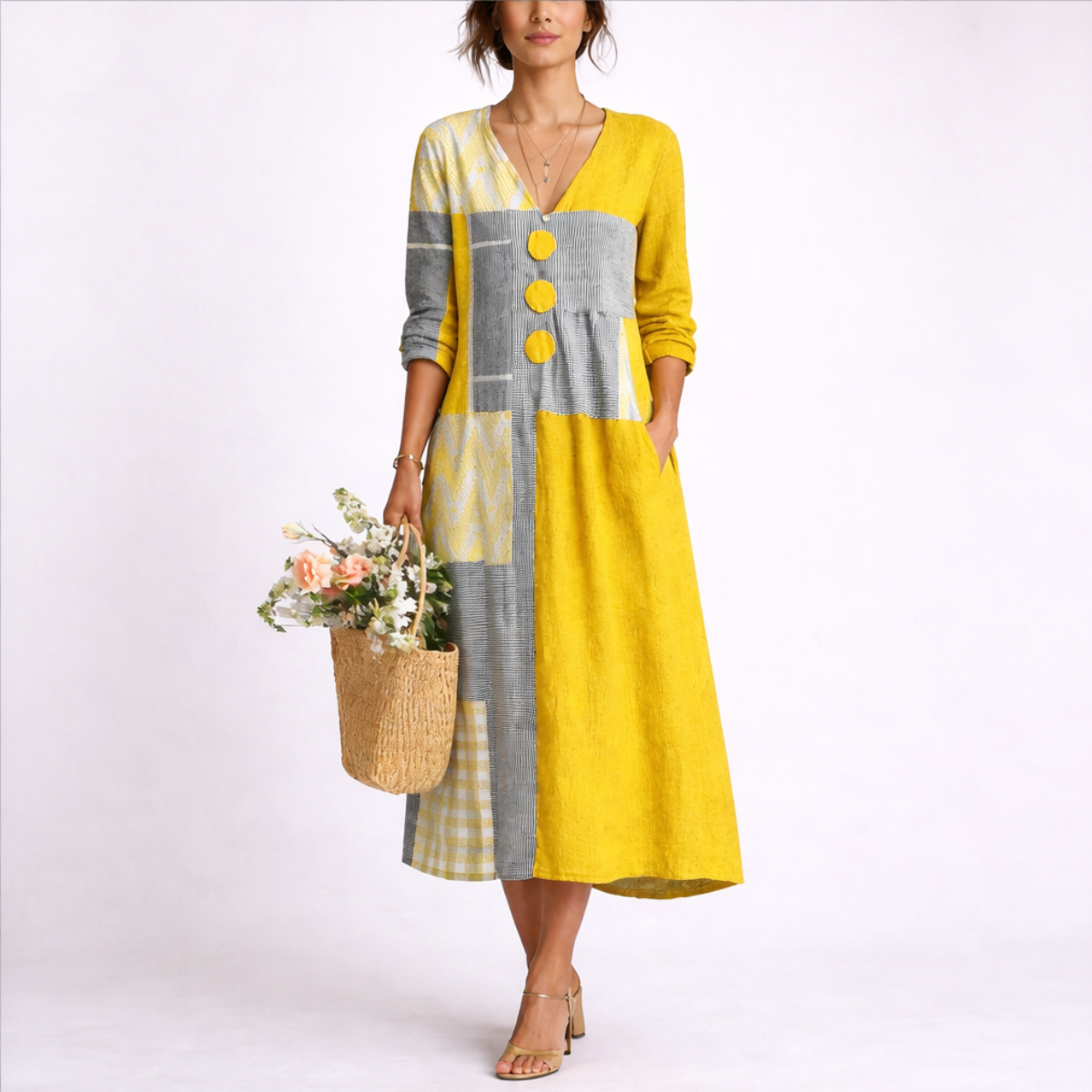 Midi Wrap Dress – Elegant Occasion Silhouette