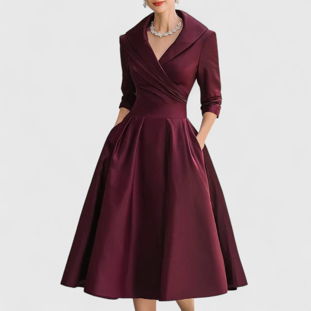 Midi Wrap Dress – Elegant Occasion Silhouette