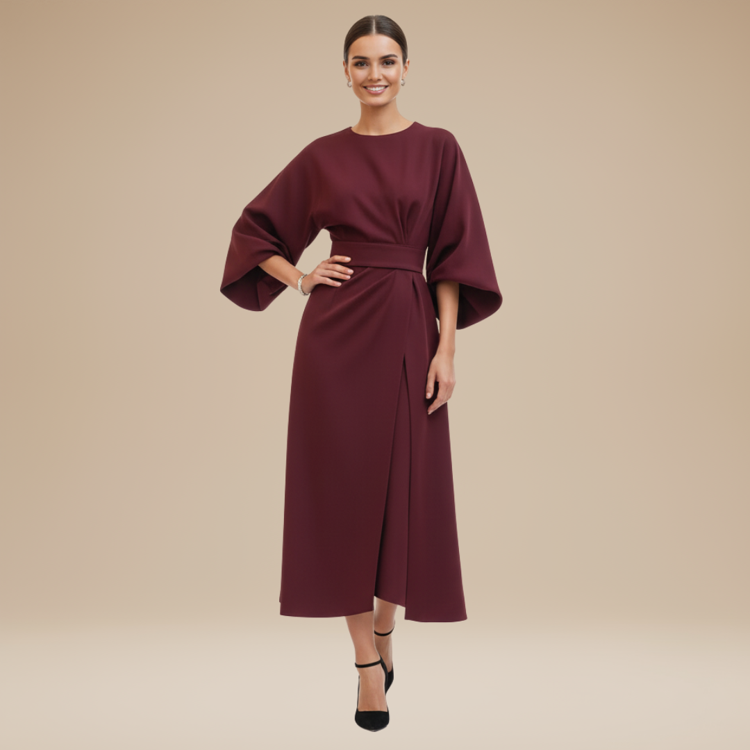 Midi Wrap Dress – Polished Daytime Style