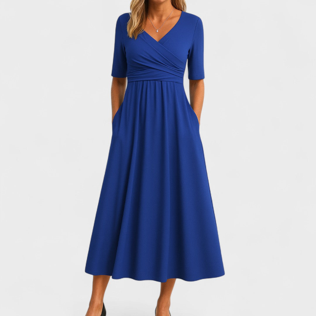 Midi Wrap Dress – Relaxed Daytime Look