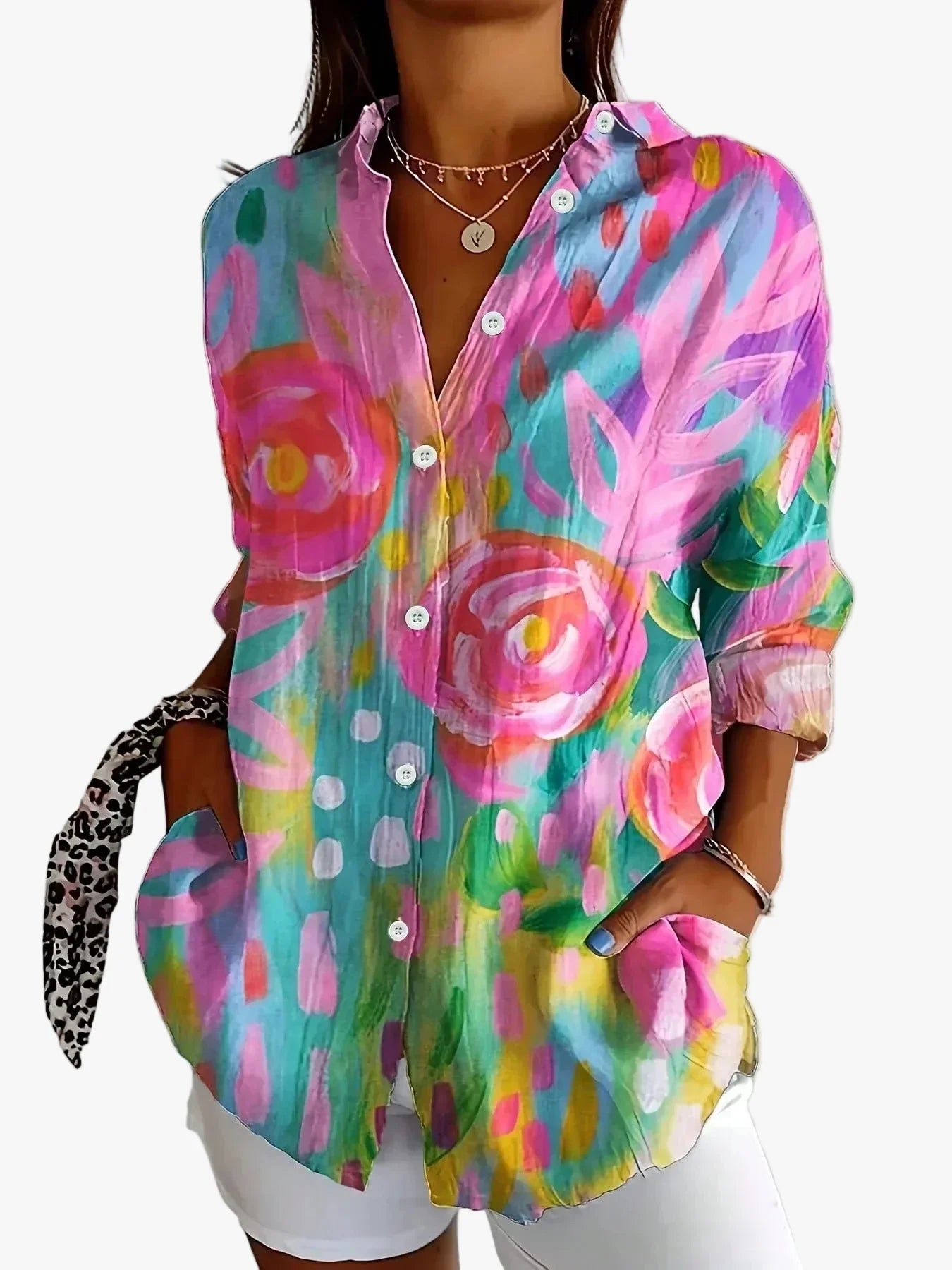 Printed Collared Blouse – Easy Summer Style